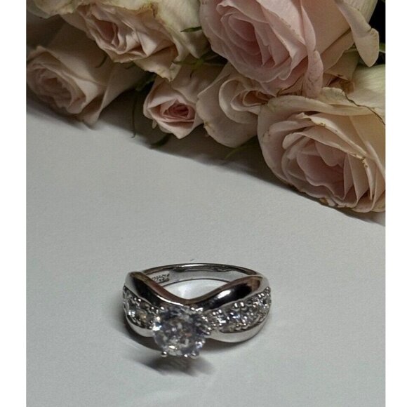 925 STERLING SILVER CZ RING SIZE 6.5 - Picture 10 of 10